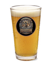 Led Zeppelin (Rock Gods) - Rock and Roll - 16oz Pint Beer Glass Handmade Barware picture