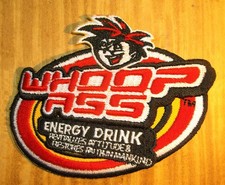 GEMSCO NOS Vintage Patch - Jones Soda Co - WHOOP ASS ENERGY DRINK - CANADA picture