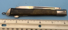 Old O.M.O.R. Stiletto Type Knife Japan Wood Handle picture