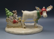 LENOX MERRY MARCEL'S HOLIDAY DELIVERY MOOSE FIGURINE NEW picture