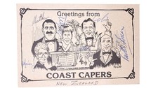 Vintage Signed Coast Capers Postcard New Zealand Autograph Matt Lysaght Growcott picture