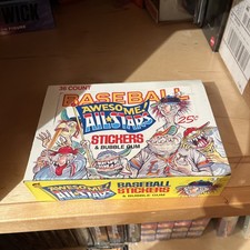 1988 Leaf Baseball Awesome All Stars Stickers & Bubble Gum 36 Packs Excellent picture