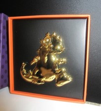Nickelodeon Rugrats 30th Anniversary Gold Tone Reptar Pin New in Box picture