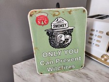 Porcelain Smokey Bear US Forest Service Department Of Agriculture Sign picture
