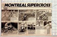 1985 Montreal Supercross Motocross Magazine Page Racing Ephemera picture
