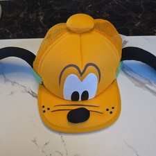 Disney Parks Merch Pluto Foam Baseball Cap Hat w/ Dangling Ears,Tongue New W/tag picture