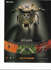 Outwars Memorial Jet Pack Video Game Print Ad 1998 Poster Promo Ad picture