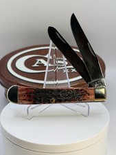 Case XX Silver Script Trapper 2-Blade Pocketknife Bone Handle Stainless 1977 A3 picture