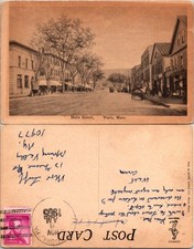 Vintage Main Street Ware Mass Postcard Divided Back Used Sepia Photo Handwritten picture