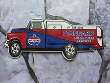 VINTAGE STANDARD AUTO AND TIRE SERVICE TANKER PORCELAIN SIGN 12