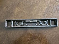Vintage Cast Iron Bubble Level Antique Carpenter Tool The LSS Co. Athol MA  picture