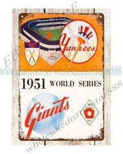 1951 baseball  vs  sports Program metal tin picture