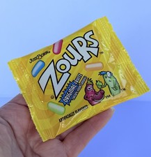 Vintage JUST BORN ZOURS Original Fruitz Chewy Sour Candy PACKAGE - Unopened NOS picture