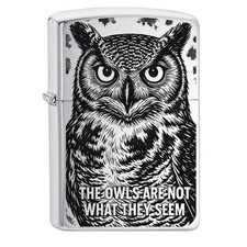 ZIPPO 2 Peaks Owl Lighter: DUAL SIDES fine art, graphic design picture