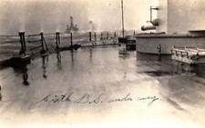 WWI Navy Battle Squadron Battleship RPPC Real Photo Postcard picture