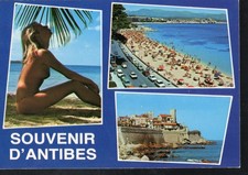 N226 Postcard Bathing Beauty Nude Island Girls Beach Erotica 4X6 D'Antibes Cote picture