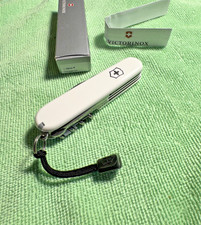 New Victorinox Swiss Army 91mm Knife   WHITE COMPANION PLUS     1.3909.7P picture