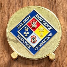 Missouri Emergency Response Commission Hazard Symbol Gold Challenge Coin  W#11 picture