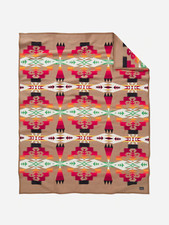 Pendleton Tucson Jacquard Robe Wool Blanket - Tuscon Khaki - NEW picture