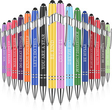 80 Pcs Motivational Inspirational Quotes Ballpoint Pens with Stylus Tip 5.6 Inch picture