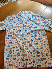 Chicago Cubs Jim Beam  Hawaiian Shirt Adult XXL White Red Blue SGA picture