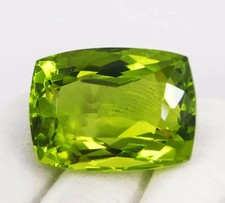 102+ Ct Green Peridot Cushion Cut Certified Flawless Loose Gemstone picture