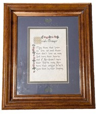 Framed Irish Prayer Calligraphy Print Sue Barton Chagrin Falls Ohio picture