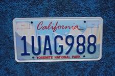 California YOSEMITE NATIONAL PARK License Plate picture