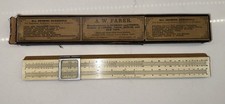 Antique A.W. Faber Germany Wood Celluloid Slide Rule  C. 1905 Model 365 picture