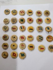 33 Vtg 1890s Sweet Caporal Tobacco Premium Flag Stickpins Lot Siam Servia picture