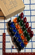 NEW Box of 25 TWINKLE flashing C9 Christmas light bulb color mix assortment 130V picture