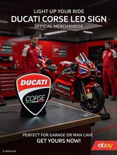 Ducati Motorcycle Corse Light Up LED Sign Monster Panigale Hypermotard Diavel picture