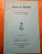 FREE SHIP 1942 Boards of Officers & Investigating Officers in Line of Duty Inq. picture