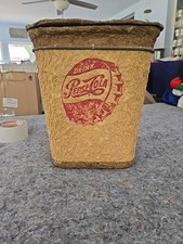 Rare 1940s Pepsi Cola 5 Gallon Syrup Drum Fiber Barrel Lid Advertising Vintage picture