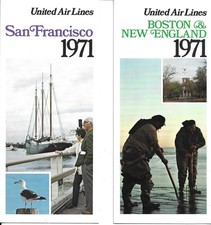 2 Vintage United Airlines 1971 Travel Tour Vacation Brochures, picture