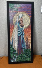 1986 Rolan A Johnson Mosiac Silkscreen Print. Mother And Child. Christmas. picture
