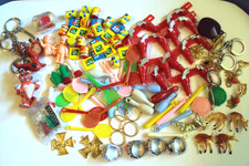 Vtg Gumball Charm Cracker Jack 60's HK BIG LOT 100+ NOS vending machine prizes picture