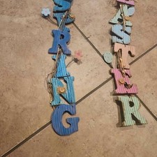 Spring and Easter Hanging Wood Signs picture