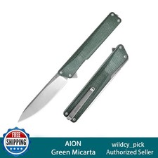 OKNIFE AION Folding Pocket Knife 3.53-Inch 14C28N Steel Durable Handle Rail Lock picture