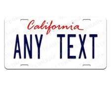 California 2011 Custom License Plate Personalized 6x12 4x7 3x6 Novelty picture