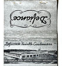 DEFIANCE, OHIO 1940's- AMERICAN STEEL PACKAGE CO, DEFIANCE VARIABLE CONDENSERS picture