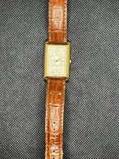 Vintage Lorus by Seiko Mickey Mouse Gold Tone Tank Watch Rectangular Working picture