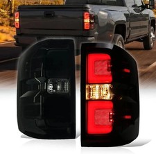 Smoked LED Tail Light Fit for 14-18 Chevy Silverado C-Strip Left&Right Side | Up picture