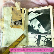 Vintage 1960s Magazine Pages Mixed Media Lot Junk Journal Collage Scrapbook 30pc picture
