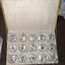 Vintage 1990 Beijing XI Asian Games Pan Pan Panda Boxed Ceramic Badge Pin Set  picture