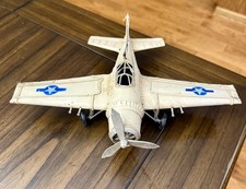 Metal Military Airplane Model WWII Style US Army Aircraft Shelf Decor 11” picture