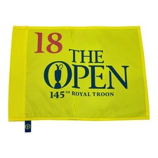 2016 British Open Royal Troon 145th Unsigned Golf Pin Flag - Henrik Stenson Cham picture
