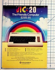 Vintage 1980s Commodore VIC-20 The Friendly Computer Magazine Ad Flyer picture