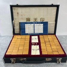 Vintage Showa Mahjong Set with Case Collectible Retro Decor Game Set picture