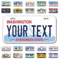 Custom state License Plates with personalized text Car 12x6- Moto 7x4 - Bike 6x3 picture